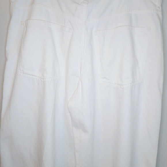 NWT Madewell Women's High-Waist Super Wide-Leg Flare Jeans White Size 33 - Picture 6 of 7